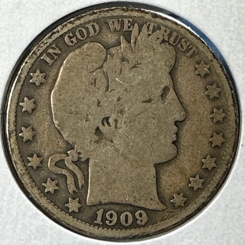 1909 50C Barber Half Dollar (75123) Cover