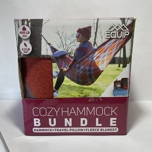 Brand New EQUIP Cozy Hammock Bundle - Fleece Blanket, Pillow 400 lb Capacity - Picture 1 of 5