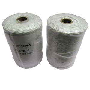 Electric Fence Poly Rope 3MM x 200M x2 (White Polywire Fencing Horse Paddock) - Picture 1 of 12