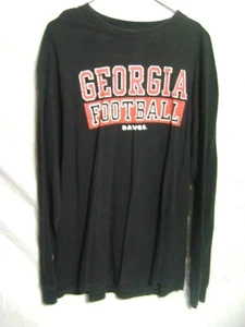 Men's Black Long Sleeve Georgia Bulldogs Football Shirt XL - Picture 1 of 4