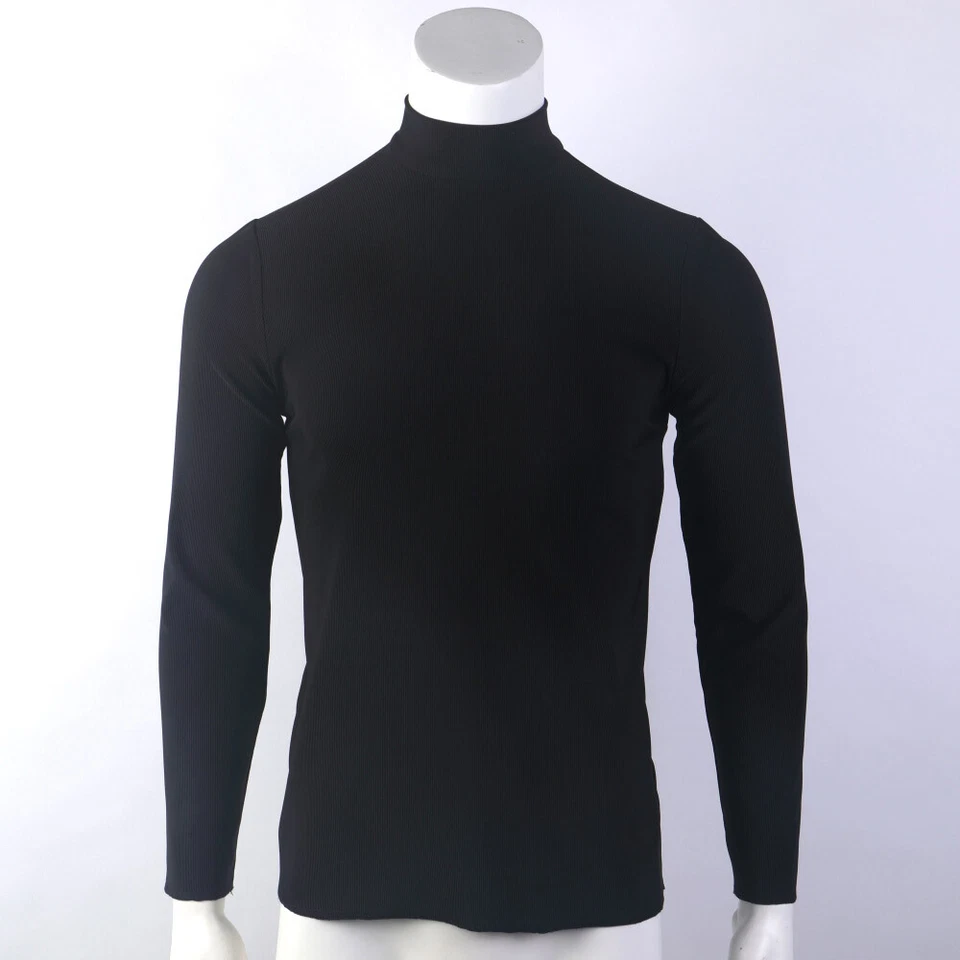 For Picard 3 Black Vertical Stripe Undershirts Cosplay Starfleet Shirts Costumes - Image 1 of 4