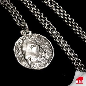 Lionheart-Sterling Lion Pendant Necklace in 18" Chain . Ideal Gift Consideration - Picture 1 of 14