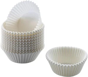 Papier Muffin 200 Stück ideal für süße und herzhafte Muffins - Klassisches weiß - Bild 1 von 5