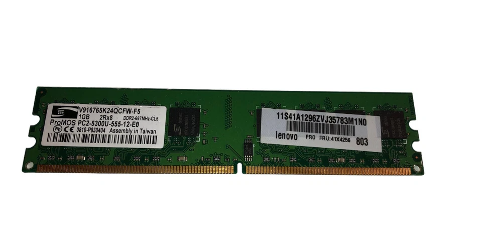 Memoria DDR2 V916765K24QCFW-F5 ProMOS 1GB PC2-5300 DDR2-667MHz CL5 240-Pin - Immagine 1 di 1