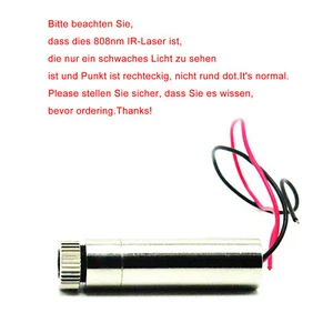 10pcs Fokussierbares 808nm 200mW 3~5V IR Infrarot-Laser-Modul 12x45mm - Bild 1 von 5