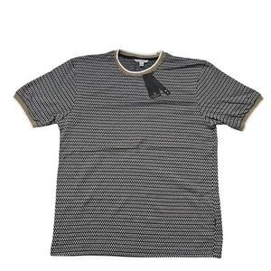 Distortion U Mens Sz X-Large T Shirt Aqua Short Sleeve Striped Casual Crew Neck - Picture 1 of 14
