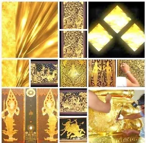 5-200 Sheet Imitation Composition Gold Leaf Surface Gilding Craft art design DIY - Picture 1 of 15