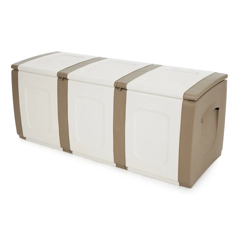 Homeplast Bold 79 Gallon Plastic Storage Trunk Resin Deck Box (Used) Cover