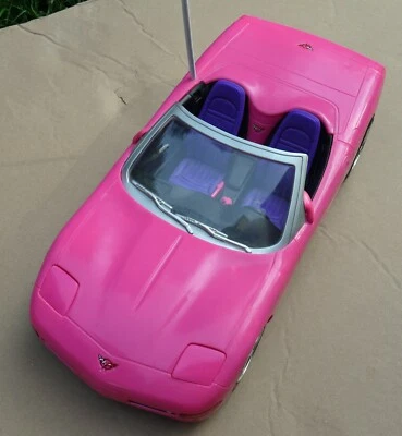 Barbie Corvette 2001 rosa convertible coche de radiocontrol de Mattel P3494 sin control remoto usado Foto 1 de 4
