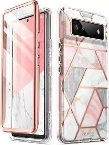 For Google Pixel 6A, i-Blason Dual Layer Marble Case with Screen Protector Cover - Picture 1 of 6