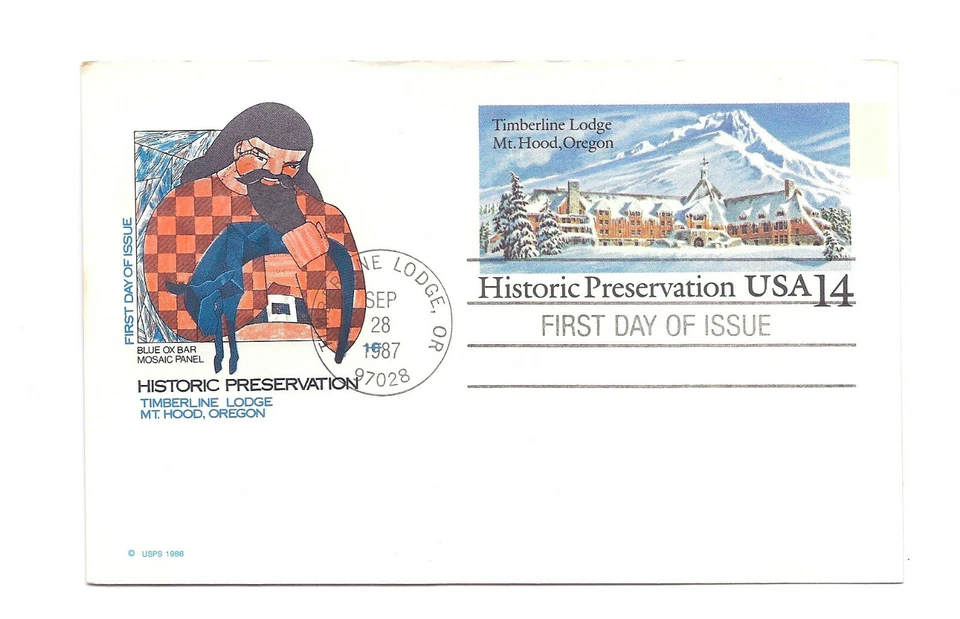 UX119 Timberline Lodge, Historic Preservation, Farnam, HF, FDC - Image 1 of 1