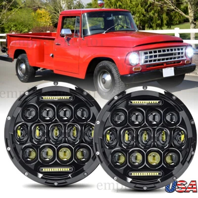 Faros redondos LED de haz alto/bajo para International Harvester serie R 2 piezas 7" Foto 1 de 4