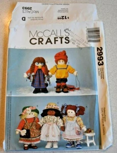 McCall's Craft #2993 Pattern 22" Dolls with Hair Styles Uncut - Picture 1 of 6