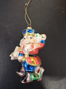 Fitz & Floyd Nutcracker Sweets On Horse Hand Painted Glass Christmas Ornament - Picture 1 of 16