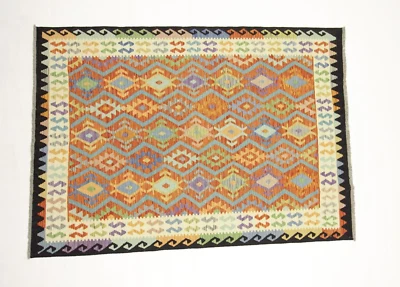 Super Kelim Kilim Afghan Orientteppiche ( 247 x 180 cm) Handgewebt Top - Bild 1 von 4
