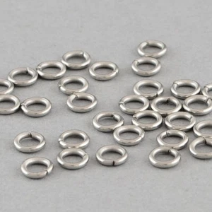 4.000 piezas de anillos de salto abiertos de acero inoxidable calibre 21 4x0,7 mm diámetro interior 2,6 mm - Imagen 1 de 1