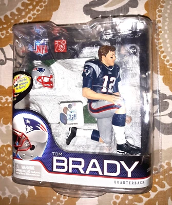 MCFARLANE NFL 27 TOM BRADY SHORT HAIR BLUE JERSEY CL CHASE SILVER 398/1000 RARE! - Image 1 of 4
