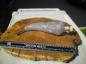 Antique Automobile Hurst Funeral Etched Glass Flower Bud Vase / Candy Container - Picture 1 of 4