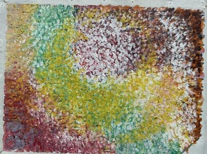 Óleo abstracto sobre lienzo de Cicely Glyn De Beer 1892-1973 sin firmar c1964 AA - Imagen 1 de 1