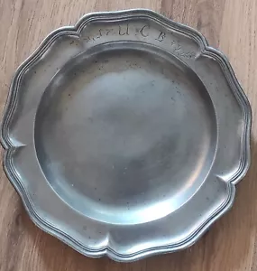 Zinnteller Zinnplatte antik 18. Jahrhundert - Bild 1 von 3