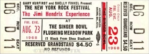 1 entrada de concierto completa 1968 Jimi Hendrix sin usar ciudad de Nueva York reimpresión laminada - Imagen 1 de 1
