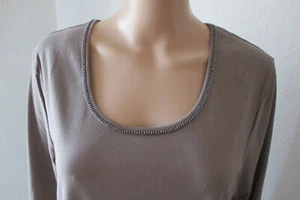 Zaida by efixelle, Shirt, U-Ausschnitt, langarm, Farbe braun, Größe 46 - Bild 1 von 8