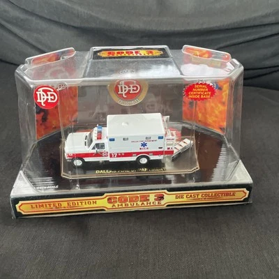New Code 3 Dallas Fire Department Ambulance 1/24 Diecast -Limited Edition -12102 - Image 1 of 4