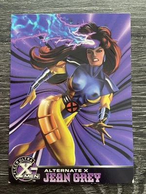 1995 FLEER ULTRA X-MEN MARVEL ALTERNATE X JEAN GREY #11 EMBOSSED INSERT - Image 1 of 2