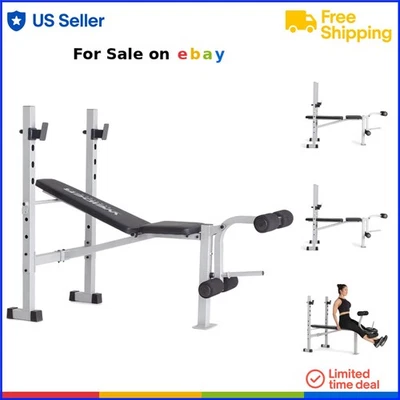 Exercise Bench Alloy Steel 46.25 Inches Weight Capacity 110 Pounds Home Gym - Image 1 of 4