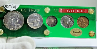 1960 Small Date US Proof Set in Green Capital Plastic Case - Image 1 of 4