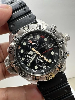 Citizen Eco-drive Promaster Depth Meter Chronograph 42mm BJ2000-09E B741 Watch - image 1 of 4