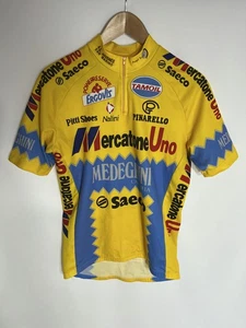 Nalini Cycling Jersey Mercatone Uno Vintage | Men's | Yellow | Medium | Rare - Picture 1 of 11