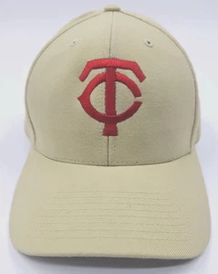 Minnesota Twins Snapback Hat Beige With Red Logo - Picture 1 of 10
