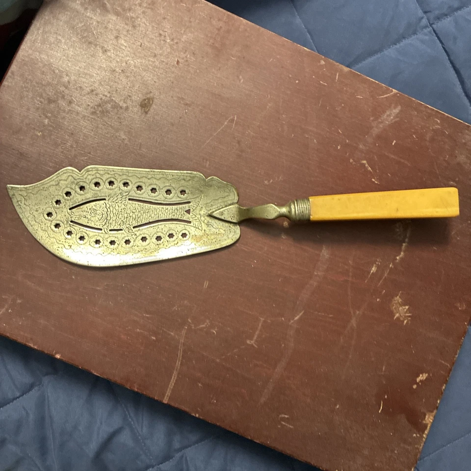 Servidor de peixes vintage da França década de 1930 - Imagem 1 de 3