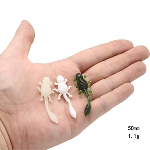 30pcs Fishing Soft Plastic Frog Lure 1.9''/0.04oz Swim Baits Drop Shot Bass - Picture 1 of 9