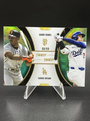 SHOHEI OHTANI BARRY BONDS 2025 TOPPS 3 MVP VERDE/99 LA Dodgers SF Giants WS Foto 1 de 2
