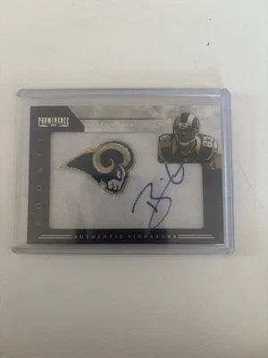 2012 Prominence Embroidered Team Logo /200 Brian Quick Rookie Patch Auto RC Rams - Image 1 of 4