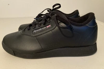 Reebok Classic Princess Women's Size 8 Walking Sneakers Athletic Shoe Black - Image 1 of 4