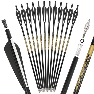 20" 22" Crossbow Bolts Arrows Aluminum 4" Vanes Archery Bow Hunting Target Shoot - Image 1 of 4