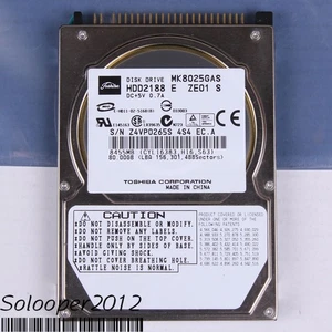 For TOSHIBA MK8025GAS 80 GB HDD 2.5" 8 MB 4200 RPM IDE Hard Disk Drive - Picture 1 of 2