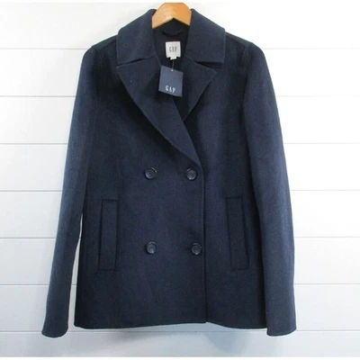 Gap Womens Double Faced Wool Coat size S Tall Blue NWT Modern Transitional Cozy - Image 1 of 4