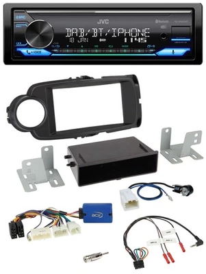 JVC Bluetooth DAB USB Lenkrad Autoradio für Toyota Yaris ab 2014 schwarz 28-Pin - Bild 1 von 4