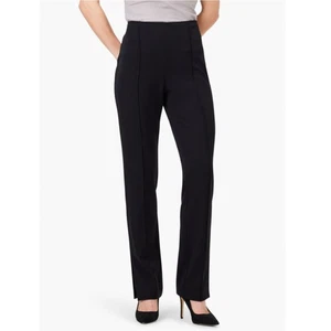 Nic + Zoe Avenue Side Slit Straight Pants Women’s Size 14 Black Onyx - Picture 1 of 9