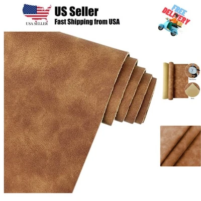 Versatile 30x135cm Brown Faux Leather Fabric Roll for Chic DIY Accessories - Изображение 1 из 4
