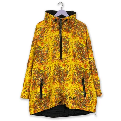 Veste De Ski/Snowboard Vintage Powell Jaune Et Orange À Motifs - Taille L - Photo 1/4