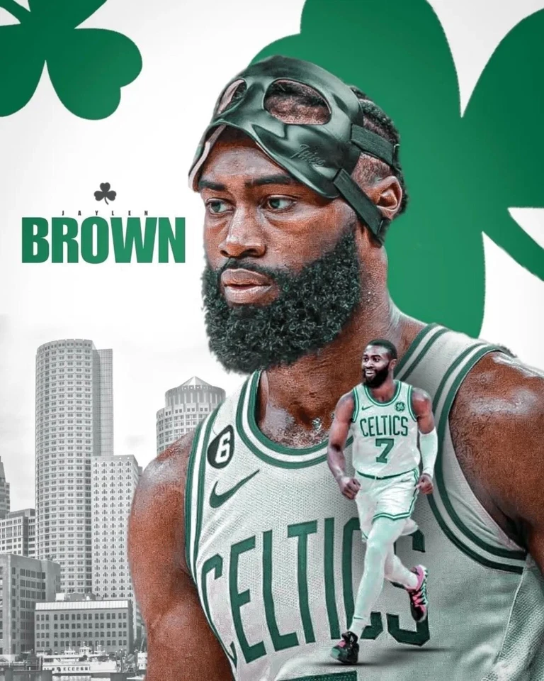 Foto 8x10 Jaylen Brown Boston Celtics 2024 Campeón Mundial NBA Foto Foto 1 de 1