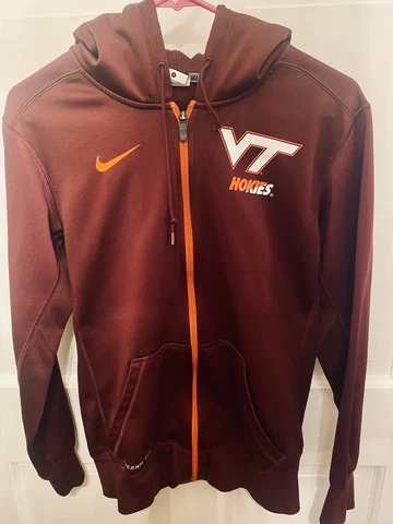 Nike Virginia Tech VT Hokies Men's S Therma-fit Full Zip Hoodie/Jacket Cover
