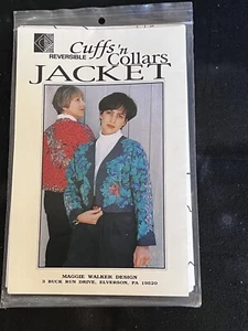 Vintage '95 Sewing Pattern Maggie Walker Designs Cuffs 'n Collars JACKET INV E - Picture 1 of 2