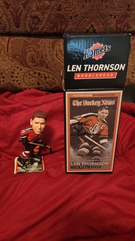 Len Thornson Autographed bobblehead Fort Wayne Komets ECHL IHL hockey Cover