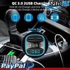 T25S Car FM Transmitter Bluetooth Handsfree MP3 Player Quick Charge 3.0 Charger